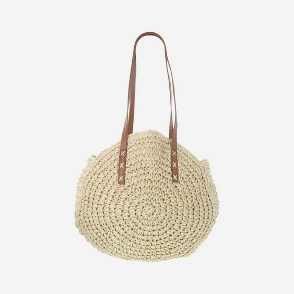 Round Straw Purse